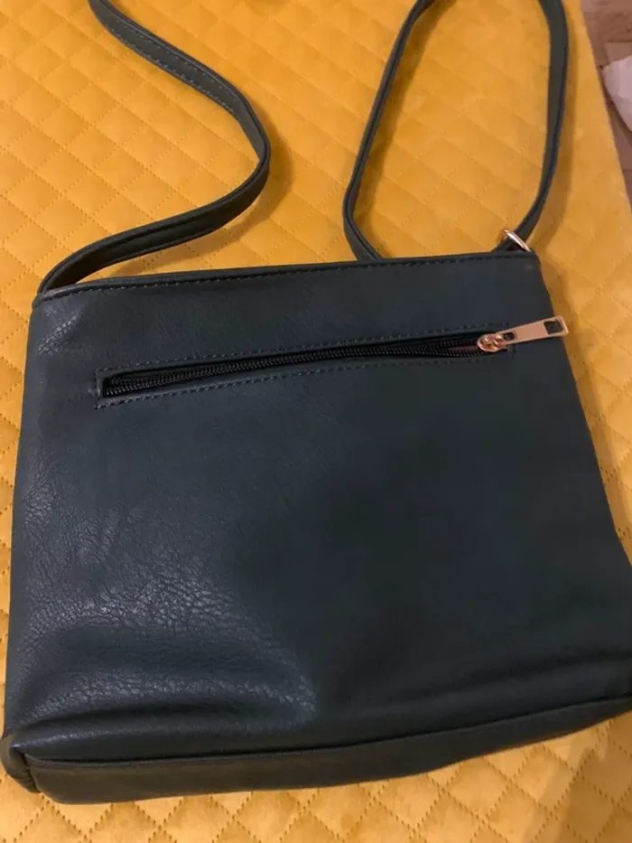 Sac à main vert bouteille lanière réglable - photo numéro 9