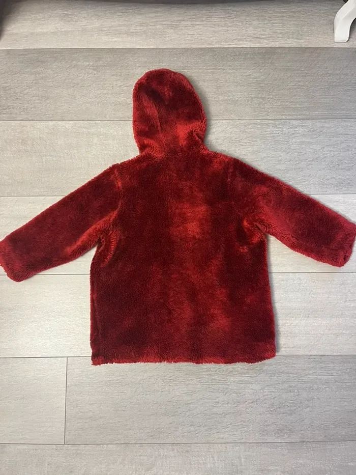 Manteau en fourrure rouge à capuche 6 ans vintage - photo numéro 6