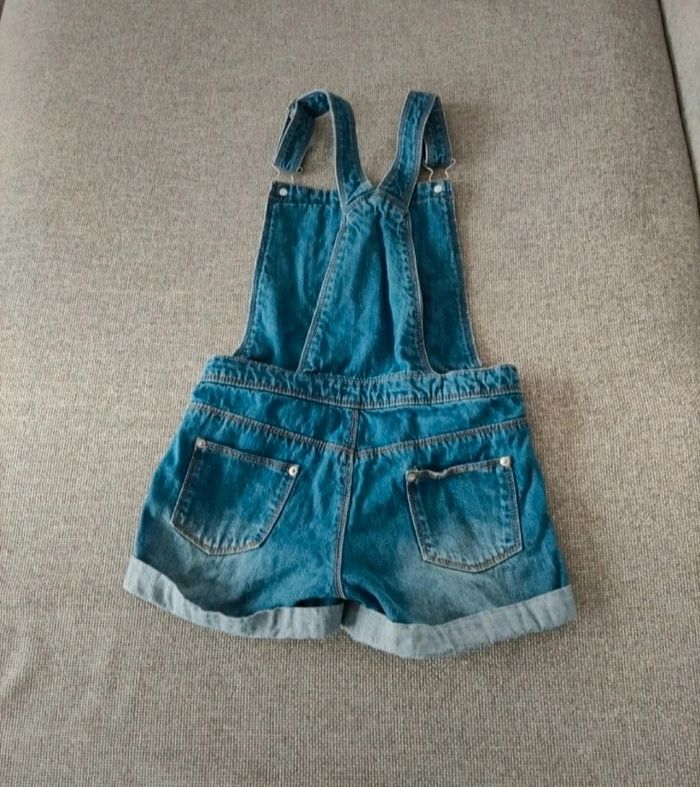 Salopette short en jean fille 9 ans kiabi - photo numéro 5