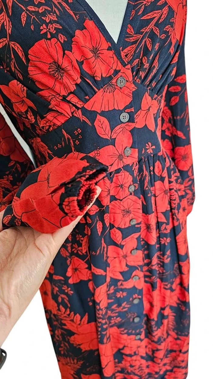 Robe longue Boohoo – Taille 38 – Rouge et Noir – État : Excellent - photo numéro 2