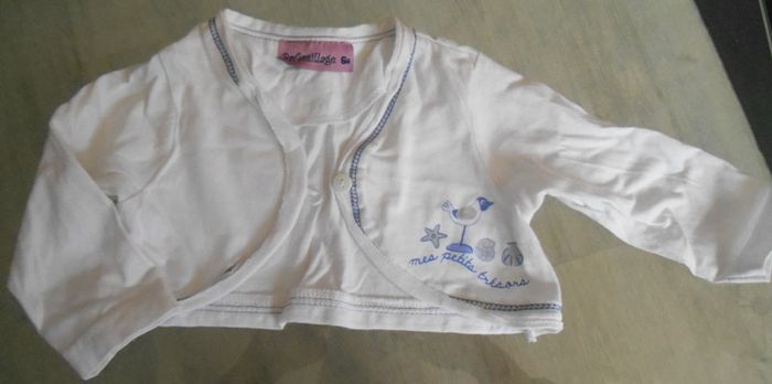 Caraco/Gilet fille ou 6-9 mois /BarBouillage