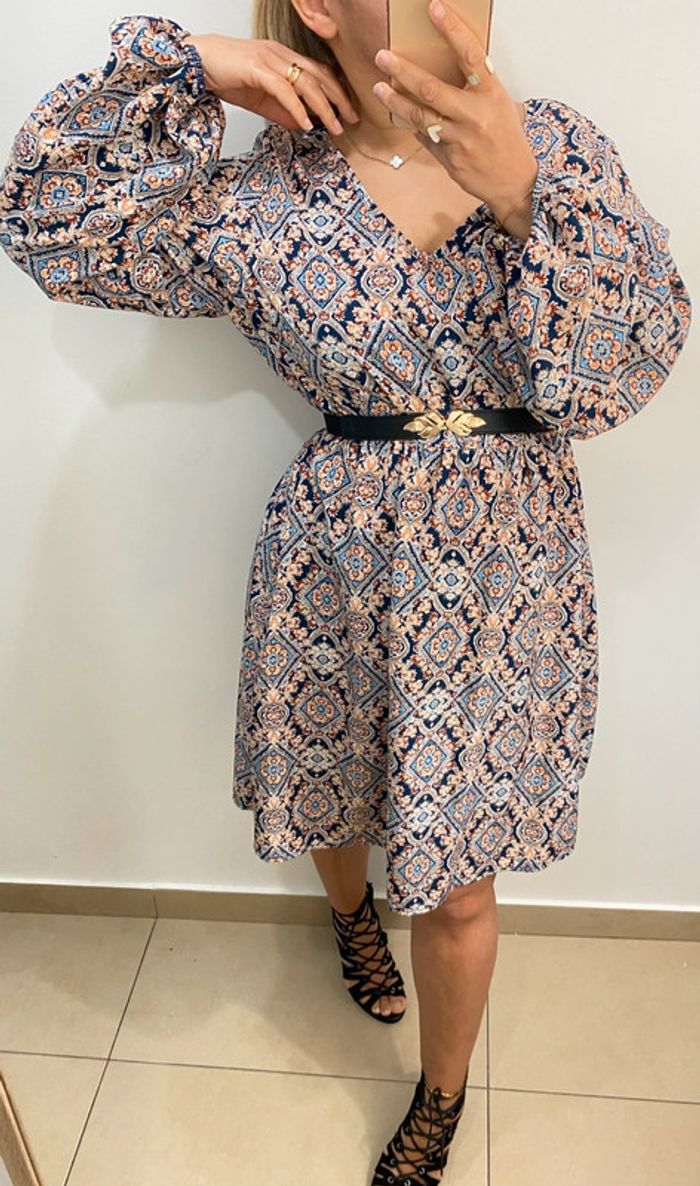 Jolie Robe Imprimée Col V Taille XL - photo numéro 2