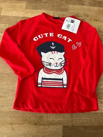 tee shirt manche longue chat