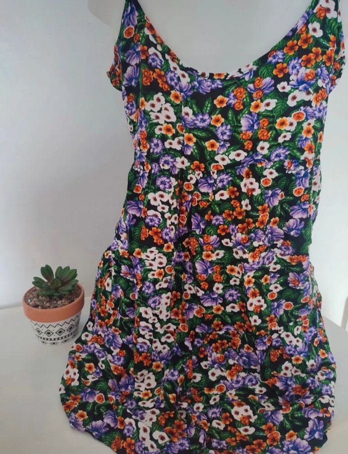 Robe fleurie Chicorée – Taille L – Parfaite pour l’été ! - photo numéro 4