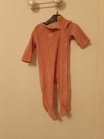 Pyjama Velours Kiabi Eco-Conception – Rose Saumon – 12 mois