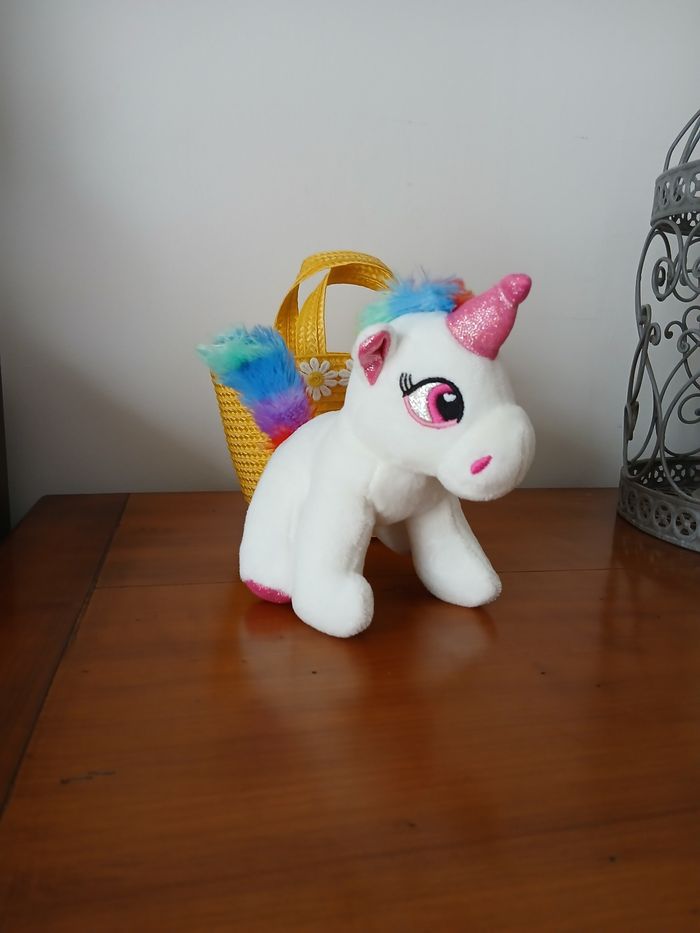 Doudou-Peluche Bébé Licorne *14 cm - photo numéro 2