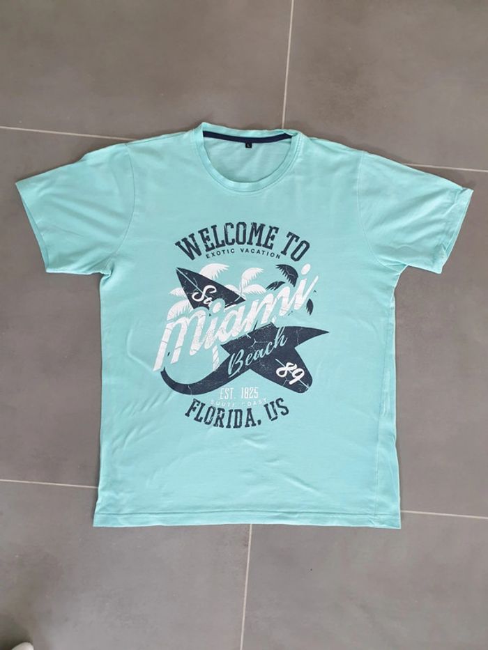 T shirt homme bleu