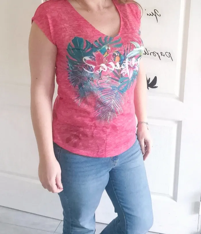 T-shirt rose Grain de malice taille s - photo numéro 3