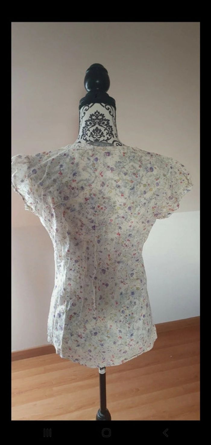 Blouse fleurie manches courtes - photo numéro 2