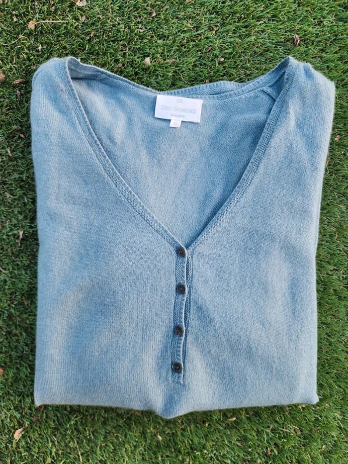 Haut bleu gris cachemire et soir Eric Bompard