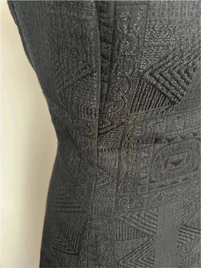 Robe patineuse noire imprimé gaufré Esprit - photo numéro 5