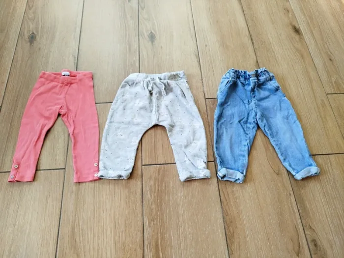 Lot 3 pantalons bébé fille 18 mois