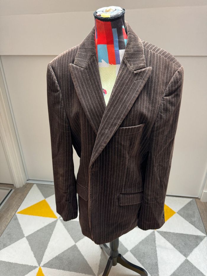 Blazer effet velours côtelé Olly Gan Taille L