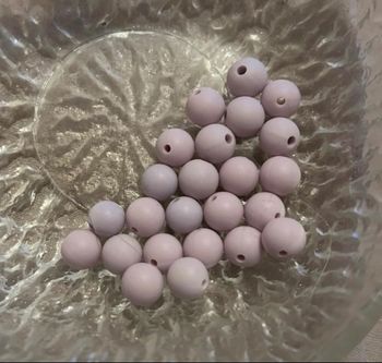 Perles rondes violet claire