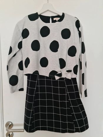 Robe Catimini 12 ans noir et blanc