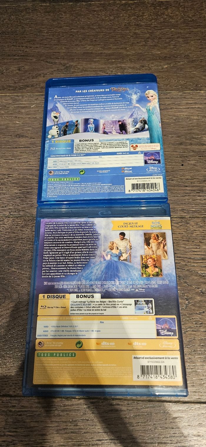 Lot Blu-ray Cendrillon et La reine des neiges - photo numéro 2