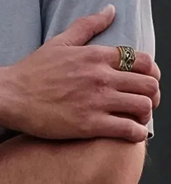 Large Bague, Anneau pour homme Style Vicking, taille 64