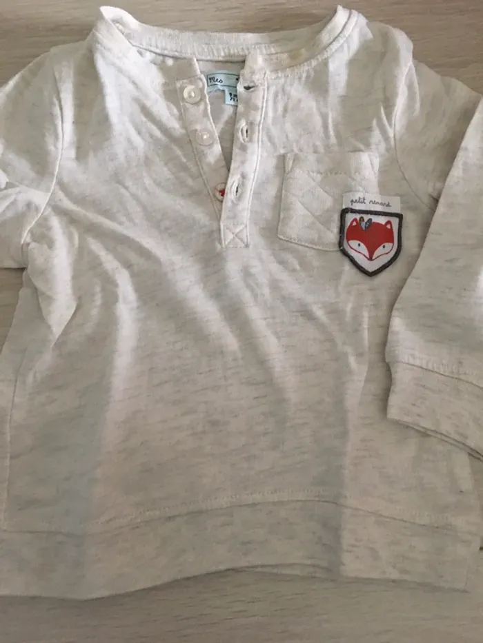 Ensemble salopette + t-shirt manches longues 9 mois Sergent major - photo numéro 10