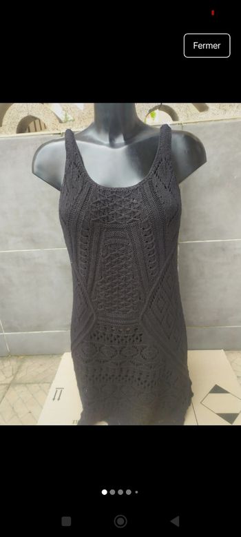 Robe H&M noire à crochet