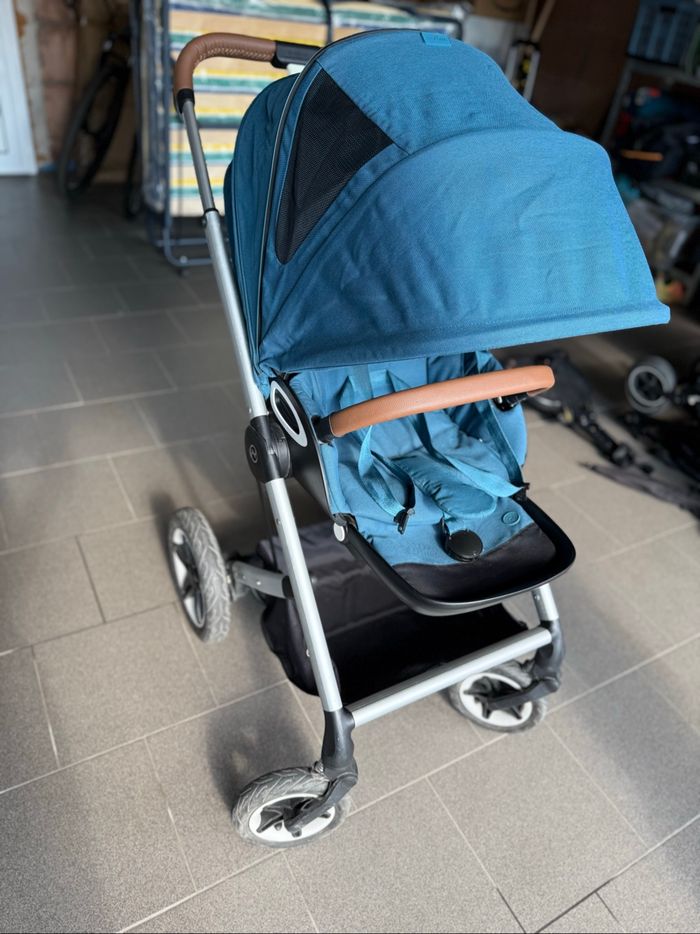 Poussette talos s - cybex bleu - très bon état