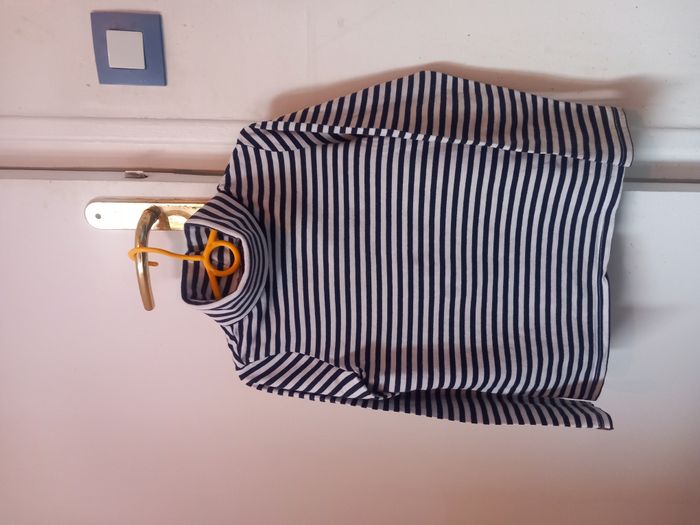 Sous-pull garçon Sergent Major 8 ans rayé bleu marine et blanc très bon état