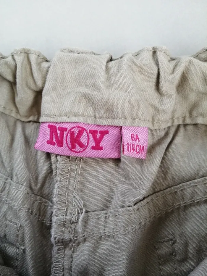 Pantalon beige elastique à la taille / NKY / (6 ans) - photo numéro 2