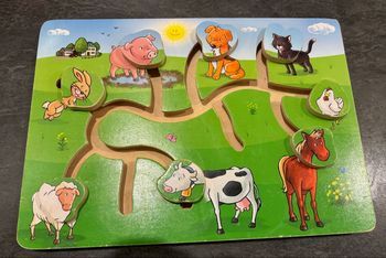 Puzzle labyrinthe animaux de la  ferme