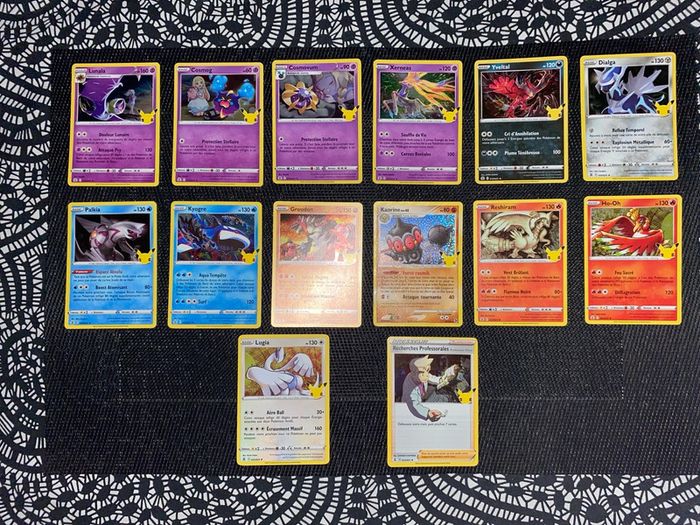 Lots cartes Pokémon holo anniversaire 25 ans