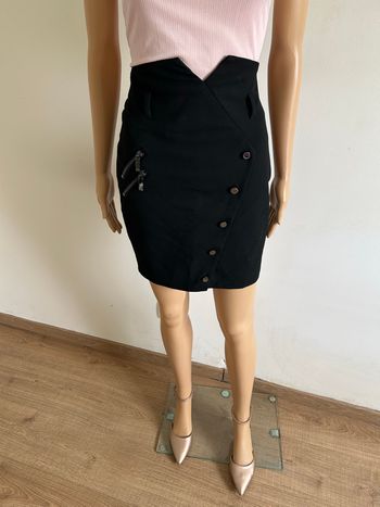 Jupe noire avec boutons et zips Morgan taille 36 jamais portée 