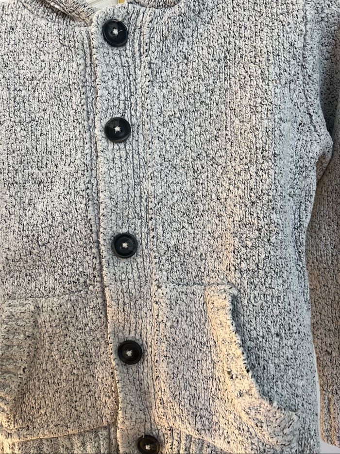 Gilet Monoprix blanc gris chiné - photo numéro 2