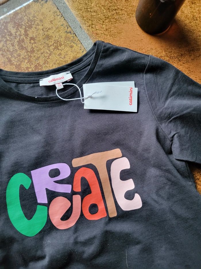 Pull fin noir catimini 8ans neuf - photo numéro 2