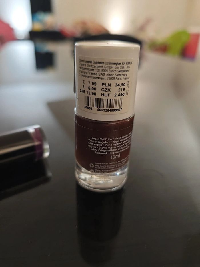 Lot rouge à lèvres et vernis à ongles violet / prune Claire's - photo numéro 3