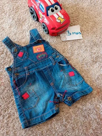 Salopette short 3 mois