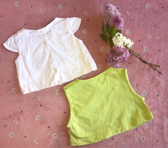Lot 2 hauts/tee-shirts 0/1mois - photo numéro 2