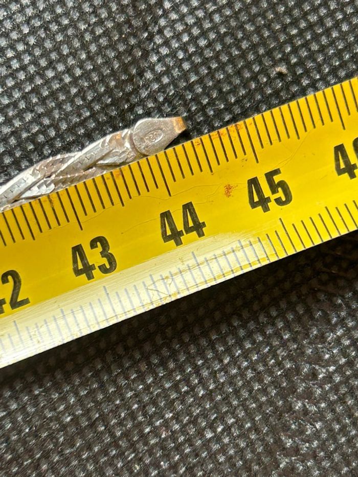 Beau collier plat en argent massif tressé femme TBE - photo numéro 11