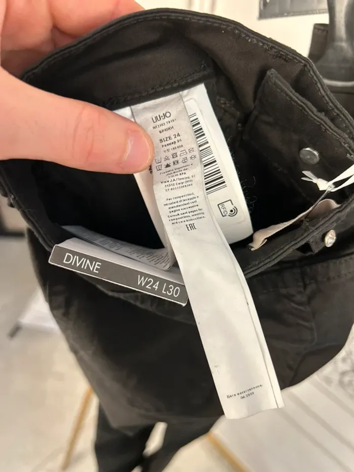 Jean skinny taille haute Noir LiuJo W24 L30 neuf - photo numéro 9