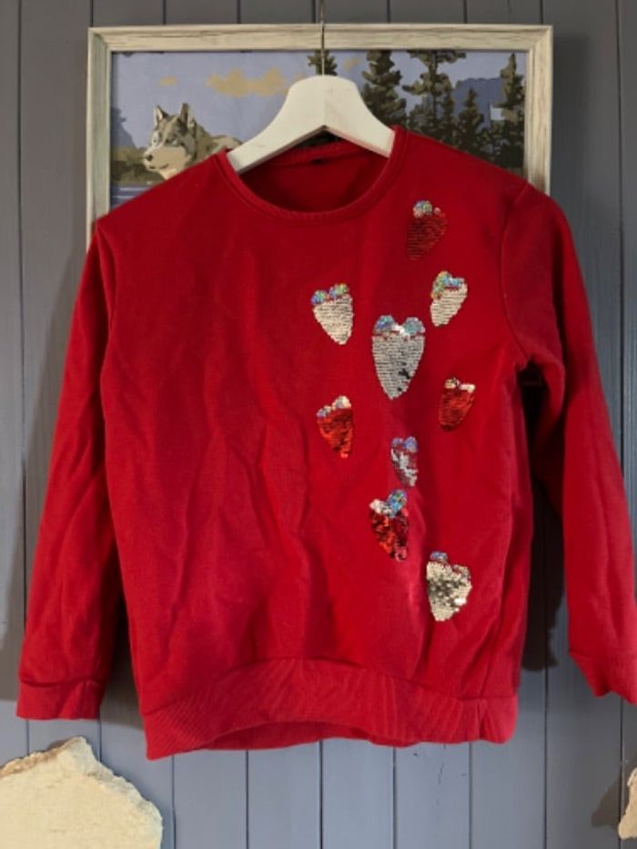 Pull rouge taille 10 ans