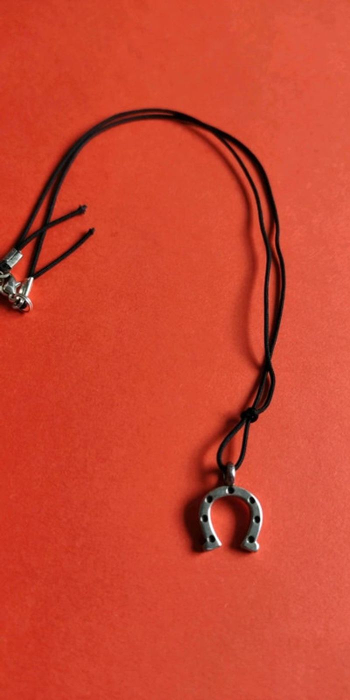 Collier fer à cheval argenté - photo numéro 2
