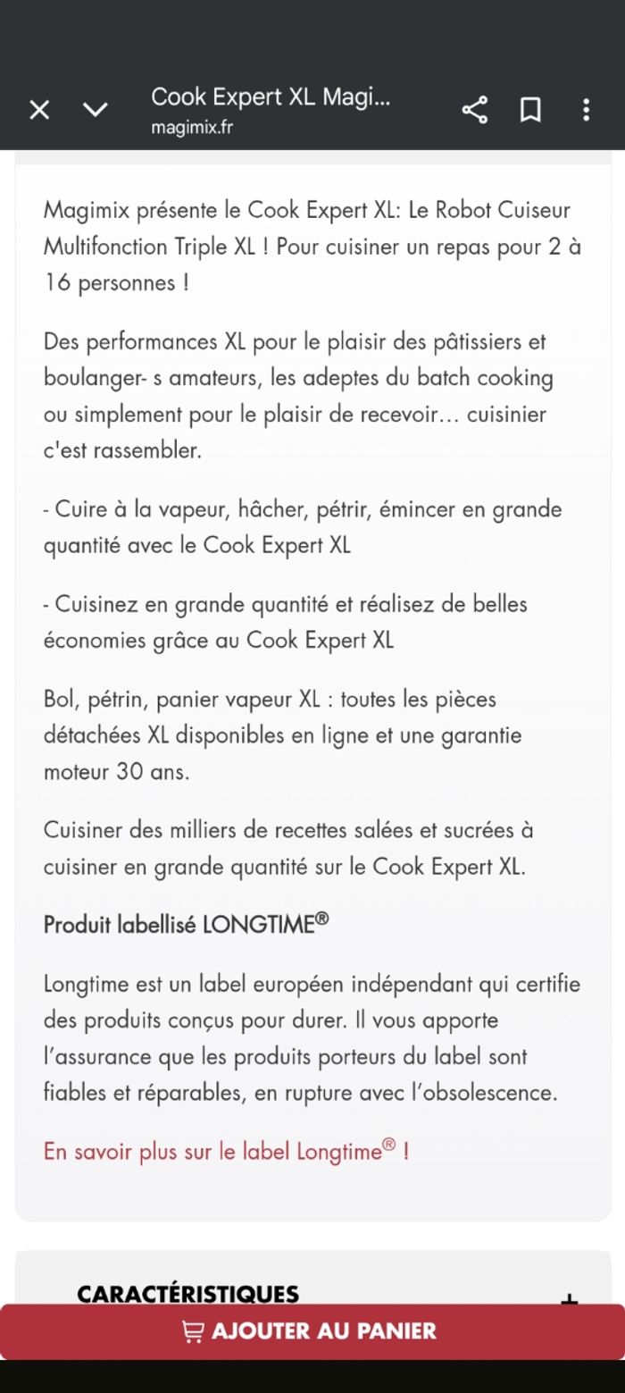 Robot cuiseur multifonction cook expert XL - photo numéro 2