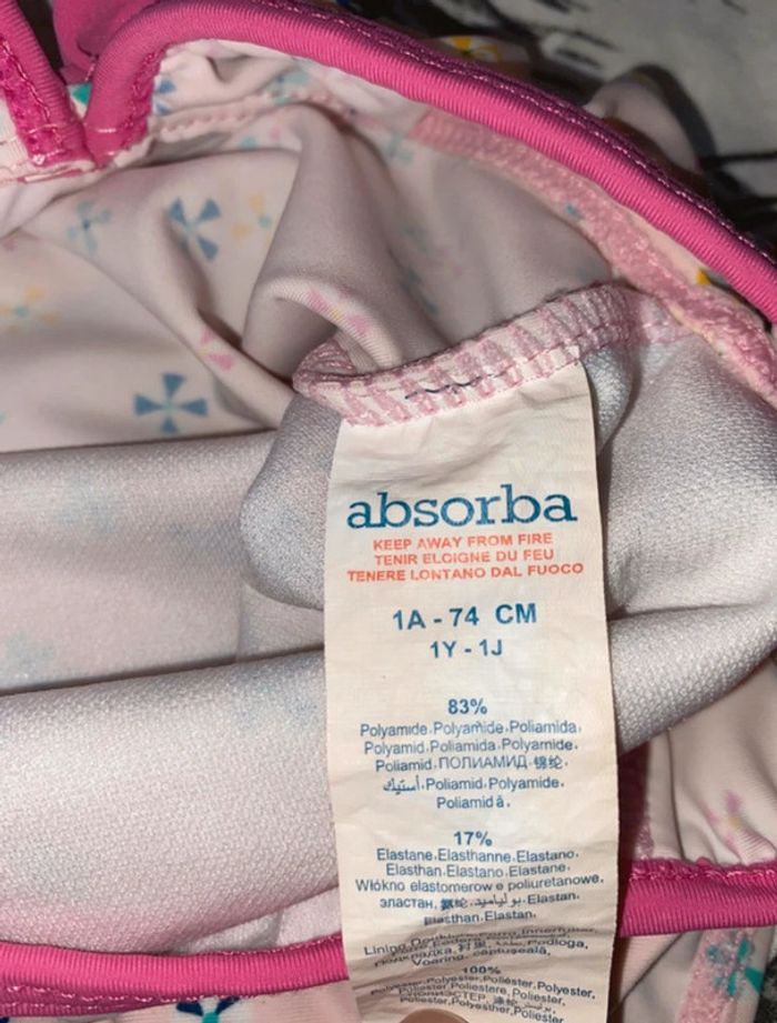Maillot de bain, taille 12 mois, marque Absorba. - photo numéro 2