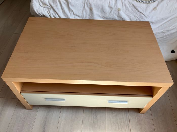 Meuble bas hêtre 100x60,5x50,5 cm - photo numéro 2