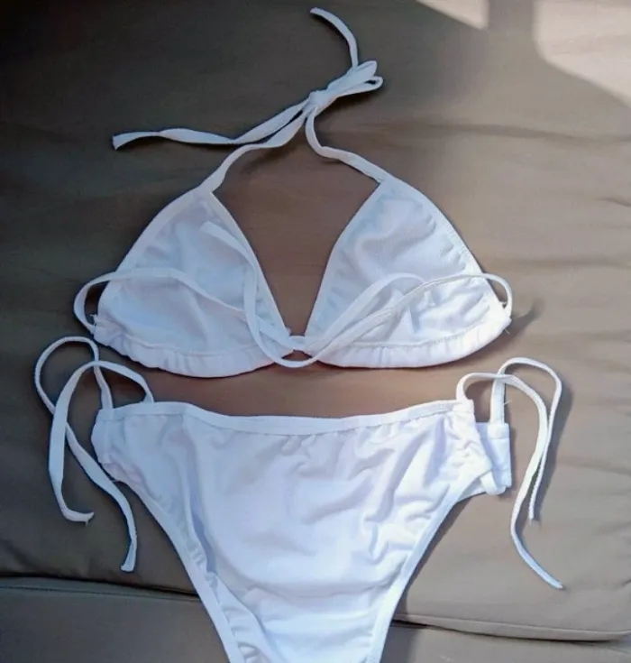 Maillot de bain 2 pièces blanc - photo numéro 2