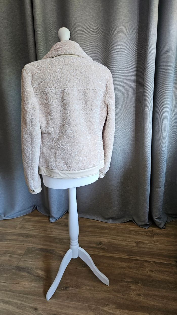 Veste bouclettes beige, taille 36, Morgan - photo numéro 3