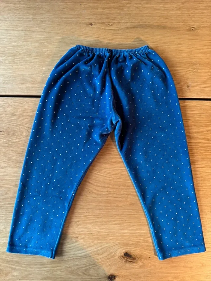 Pyjama 2 pièces en velours bleu marine et doré - Taille 3 Ans - photo numéro 13