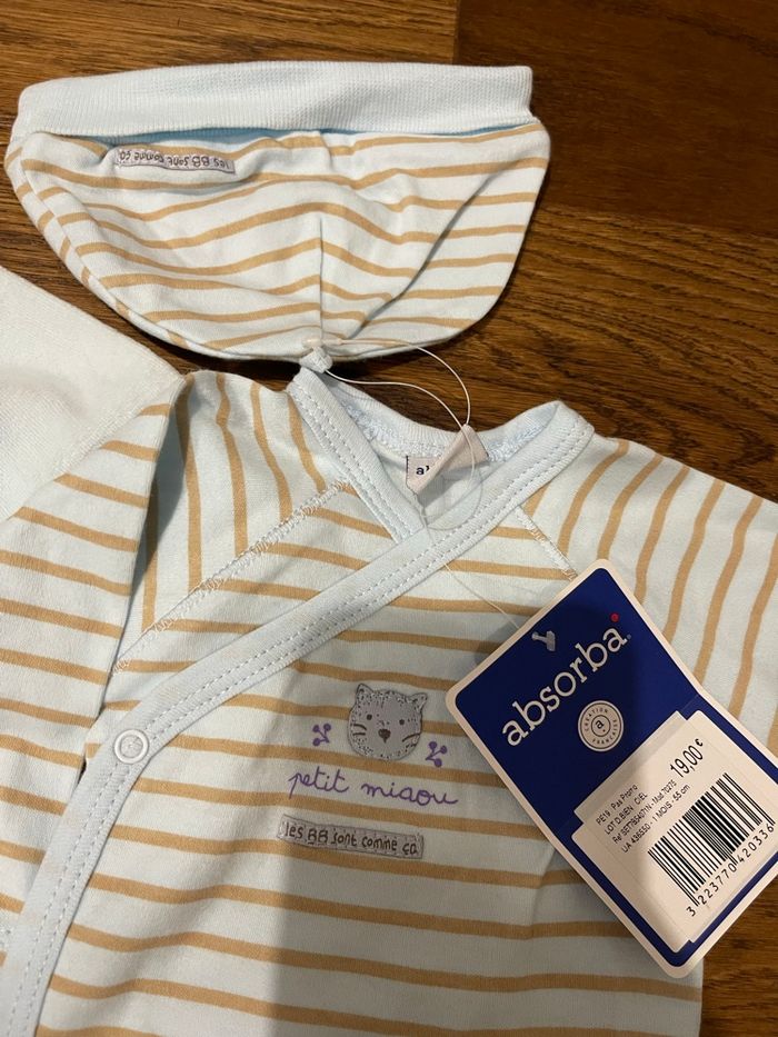 Pyjama body bonnet 1 mois absorba - photo numéro 2