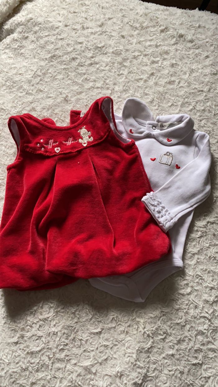 Ensemble robe et body 1 mois