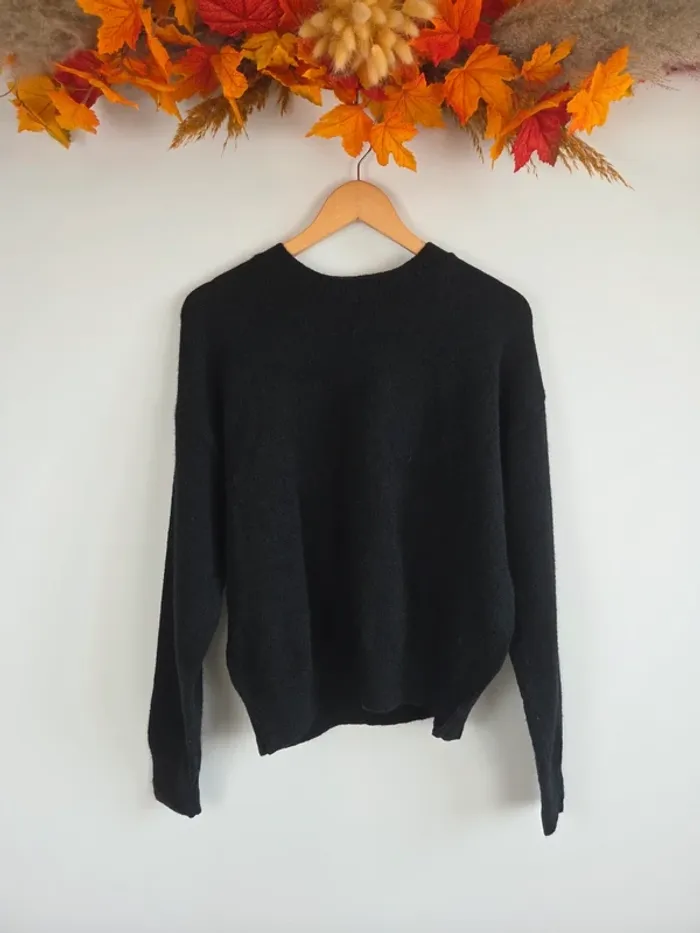 pull noir dos dentelle taille 38 - photo numéro 4