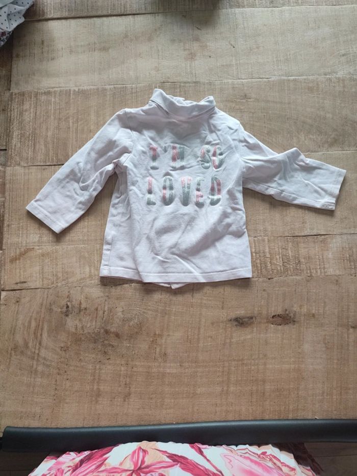 Lot de 5 t shirt kiabi manches longues 6 mois - photo numéro 3