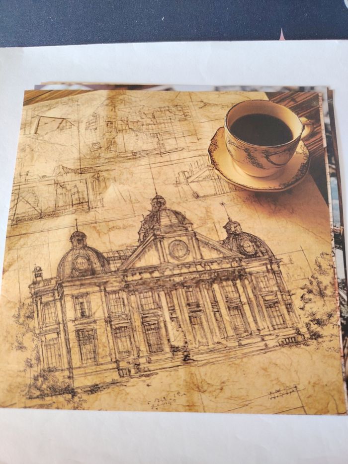 Joli lot de 12 grandes feuilles de papier pour scrapbooking - photo numéro 5