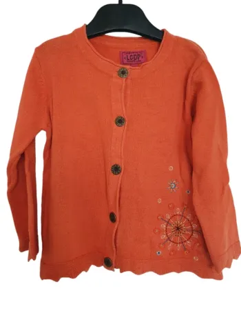 Gilet veste orange la compagnie des petits lcdp enfant fille taille 2 ans